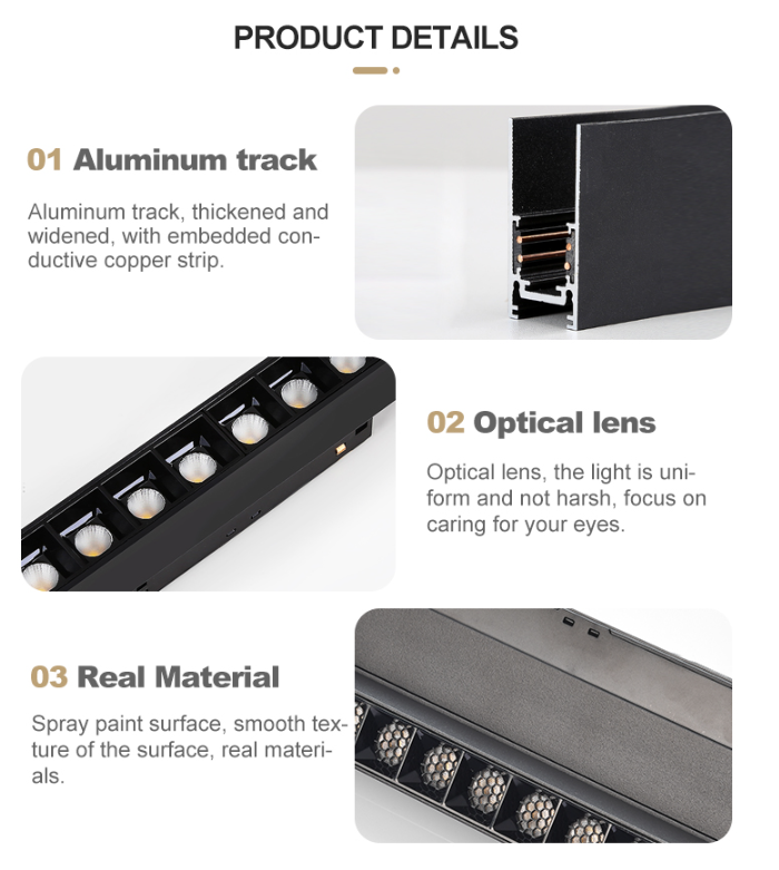 Led Track Light Adjustable Focus 5°-60° Fold Spotlight